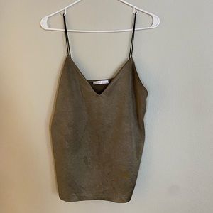 Brown Silk Tank